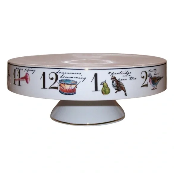 Better Homes & Gardens 12 days of Christmas cake plate stand holidays dessert - Picture 1 of 7